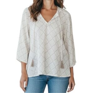 Oliphant Lightweight Cotton Boho Peasant Top